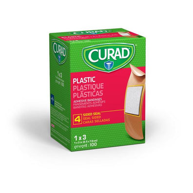 Bandage Strips Plastic Sheer-Gard 1x3" Flexible Flesh LF 100/Bx, 12 BX/CA - Surgical Supplies NY